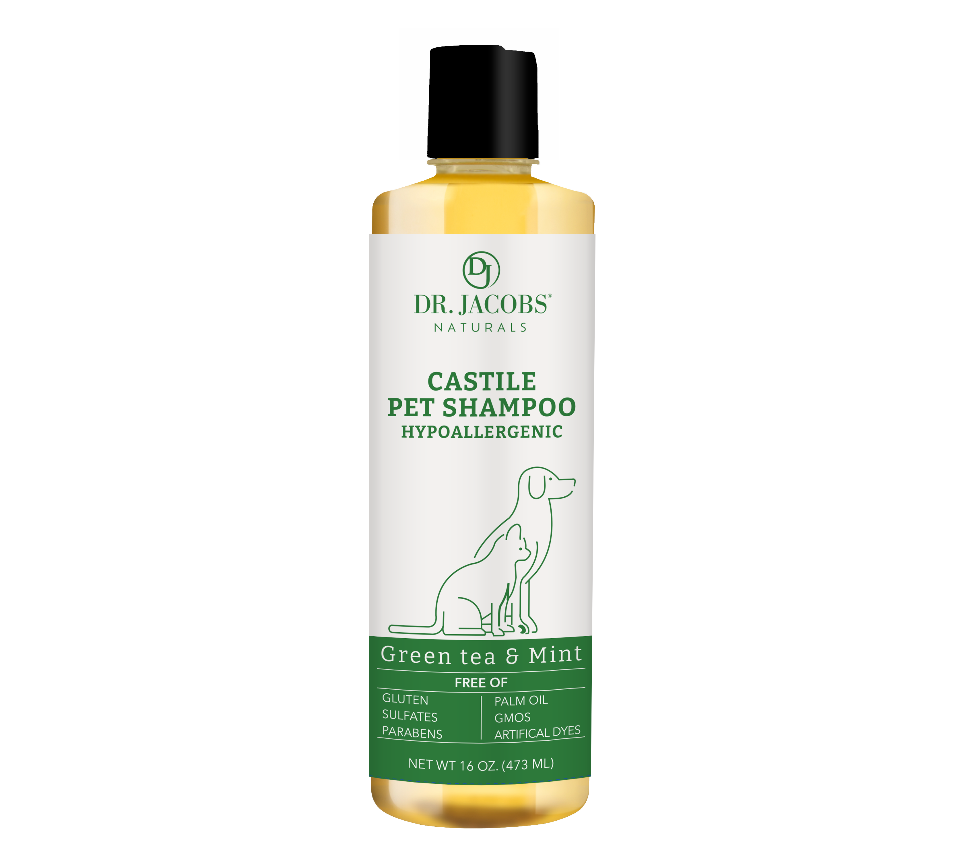 Castile Pet Shampoo Green Tea & Mint – Dr. Jacobs Naturals