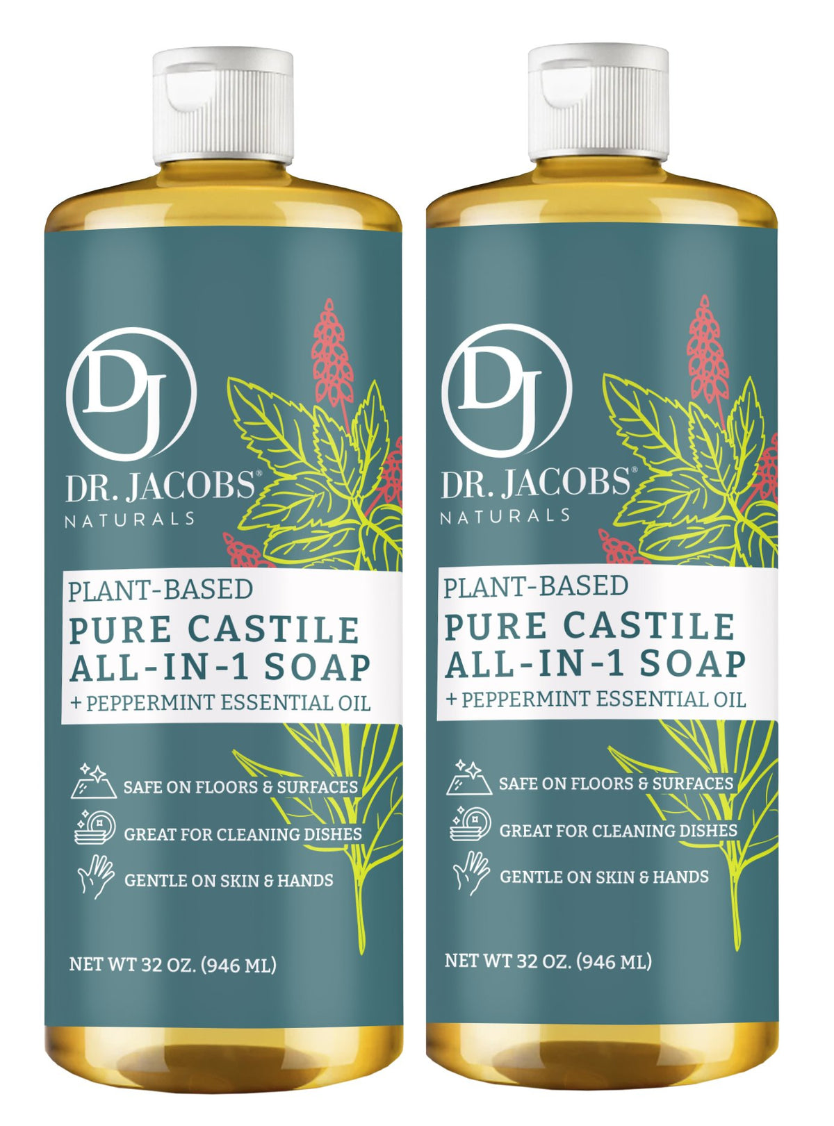 dr jacobs aloe vera saft Peppermint All in 1 Castile Soap